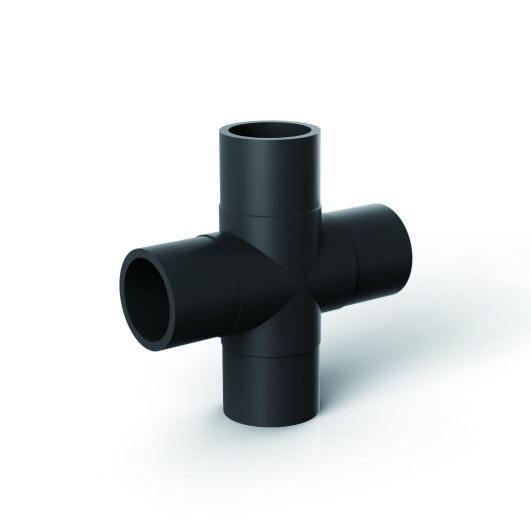 PE hot melting butt joint / Straight four-port joint（injection molding）