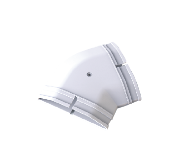 ABS 新風(fēng)/地送風(fēng)水平45°彎