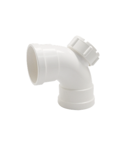 PVC 排水/90°彎頭（帶檢查口）